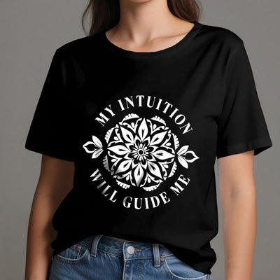 Olivenorma "MY INTUITION WILL GUIDE ME" Floral T-Shirt - image 9