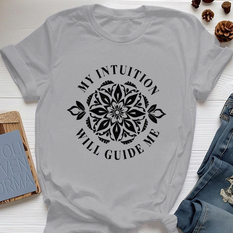Olivenorma "MY INTUITION WILL GUIDE ME" Floral T-Shirt - Gray - 2XL - image 10