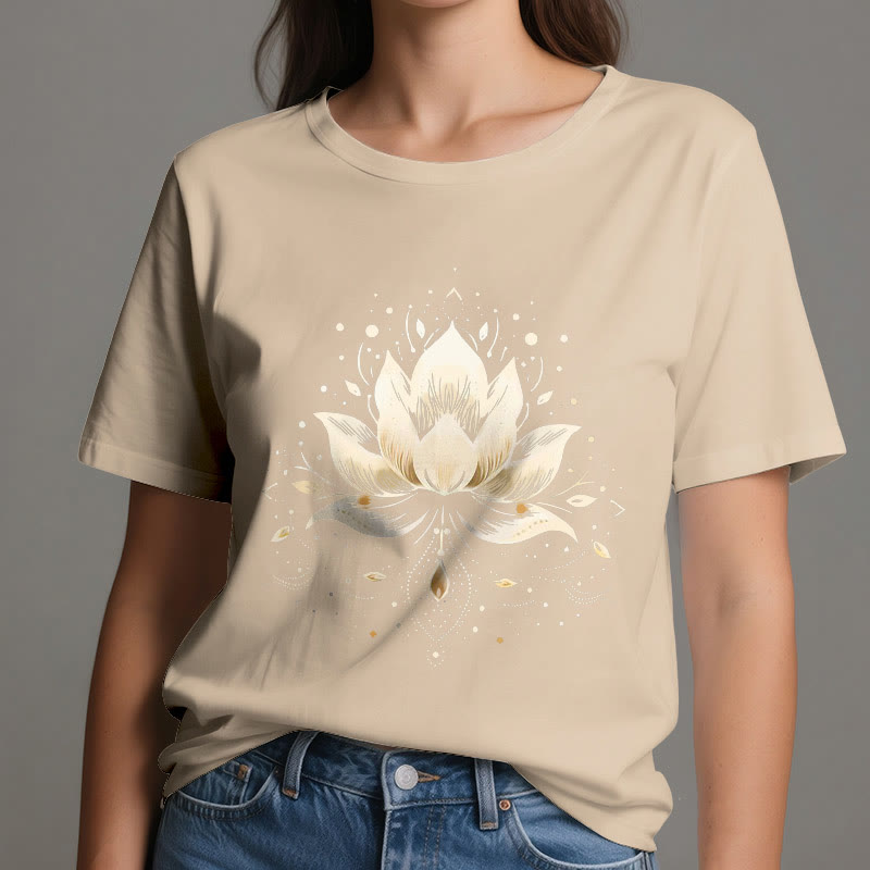 Olivenorma Blossoming Lotus Pure Cotton T-Shirt - image 11