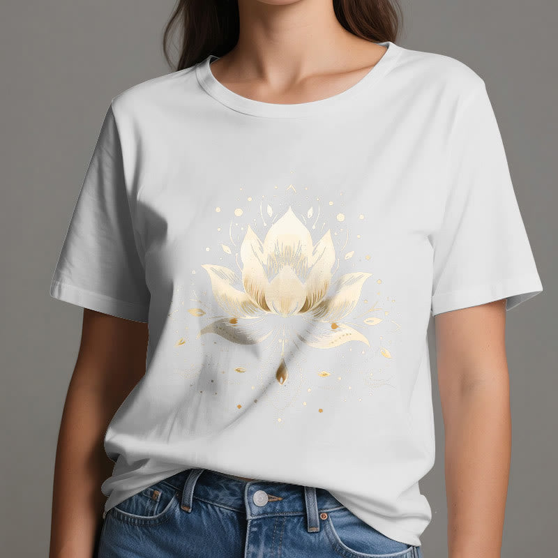 Olivenorma Blossoming Lotus Pure Cotton T-Shirt - image 7