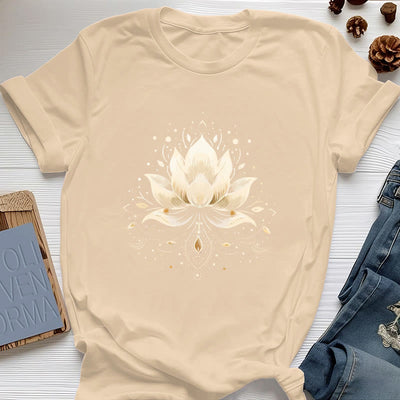 Olivenorma Blossoming Lotus Pure Cotton T-Shirt - Yellow - 2XL - image 10