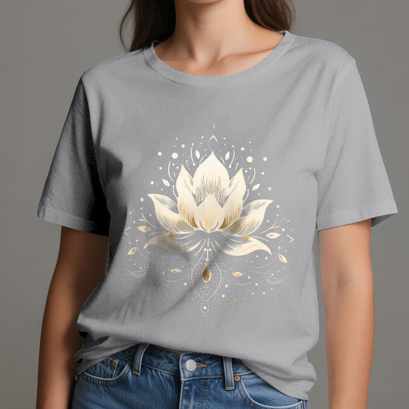 Olivenorma Blossoming Lotus Pure Cotton T-Shirt - image 9