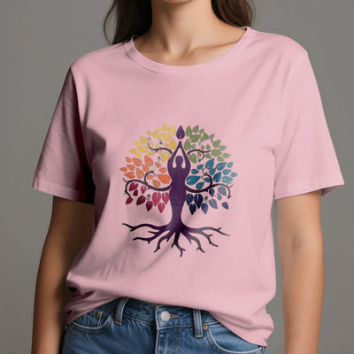 Olivenorma Yoga Tree Spiritual Cotton Tee T-Shirt - image 15