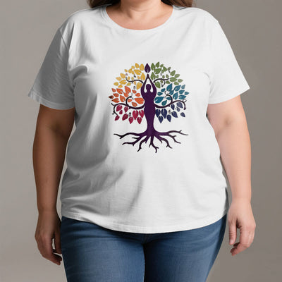 Olivenorma Yoga Tree Spiritual Cotton Tee T-Shirt - image 3