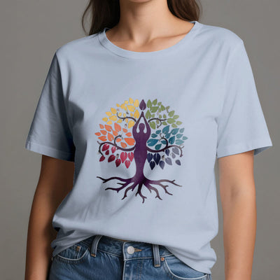 Olivenorma Yoga Tree Spiritual Cotton Tee T-Shirt - image 13