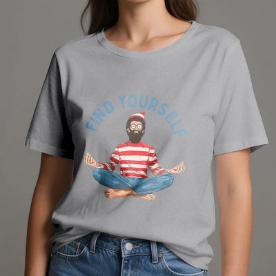 Olivenorma "FIND YOURSELF" Meditation Spiritual Cotton Tee T-Shirt - image 11