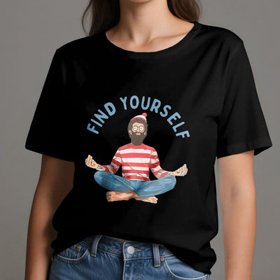Olivenorma "FIND YOURSELF" Meditation Spiritual Cotton Tee T-Shirt - image 9
