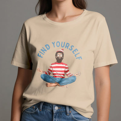 Olivenorma "FIND YOURSELF" Meditation Spiritual Cotton Tee T-Shirt - image 13