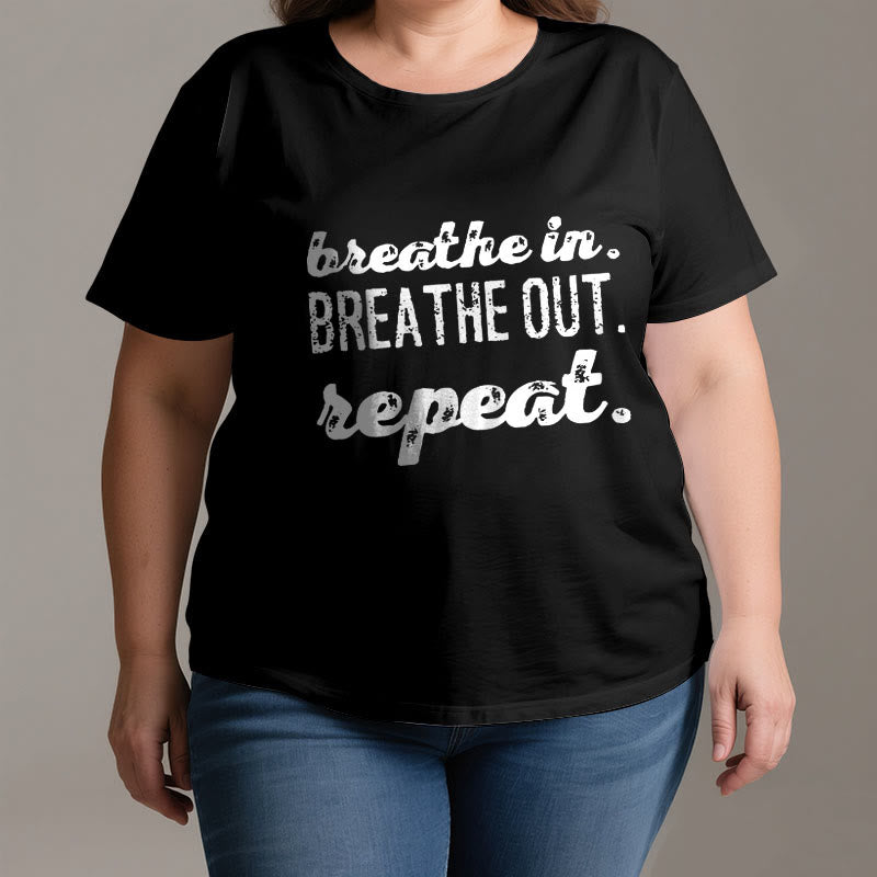 Olivenorma "BREATHE IN, BREATHE OUT" Meditation Spiritual Tee T-Shirt - image 3