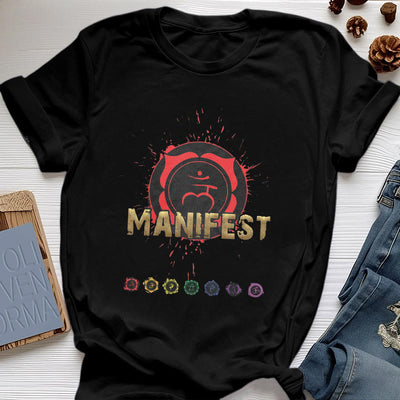 Olivenorma Unisex "MANIFEST" Throat Chakra Short Sleeve T-Shirt