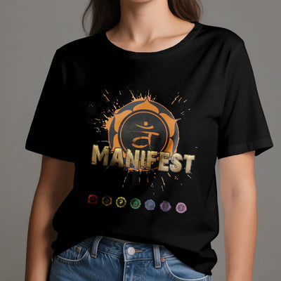 Olivenorma Unisex "MANIFEST" Throat Chakra Short Sleeve T-Shirt