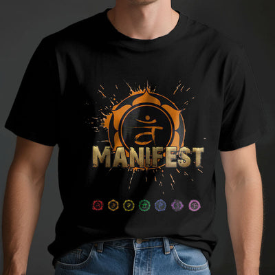 Olivenorma Unisex "MANIFEST" Throat Chakra Short Sleeve T-Shirt