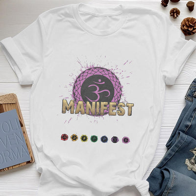 Olivenorma Unisex "MANIFEST" Throat Chakra Short Sleeve T-Shirt