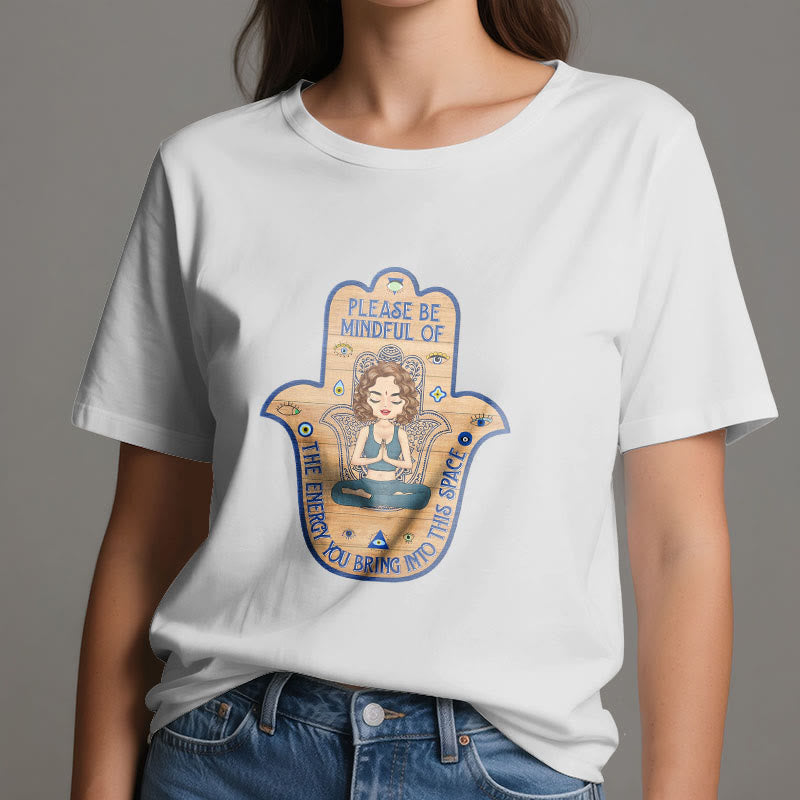 Olivenorma Hamsa Hand Meditation Protection Spiritual T-Shirt - image 2