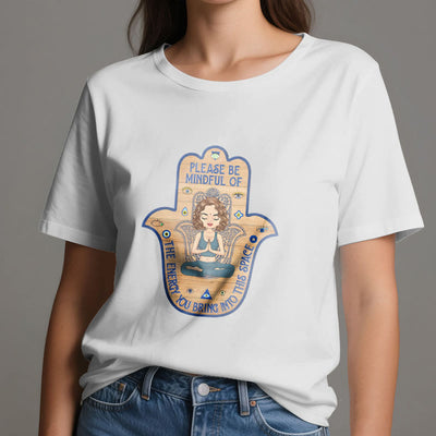 Olivenorma Hamsa Hand Meditation Protection Spiritual T-Shirt - image 2