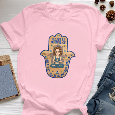 Olivenorma Hamsa Hand Meditation Protection Spiritual T-Shirt - Pink - 2XL - image 14