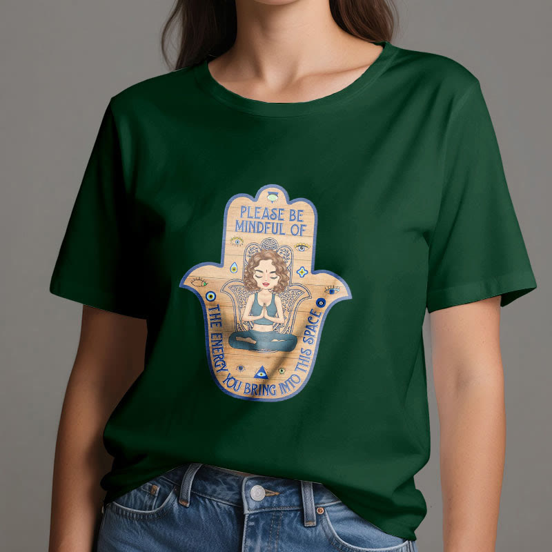 Olivenorma Hamsa Hand Meditation Protection Spiritual T-Shirt - image 21