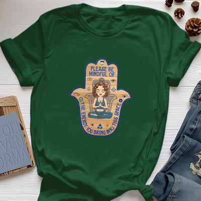 Olivenorma Hamsa Hand Meditation Protection Spiritual T-Shirt - Dark Green - 2XL - image 20