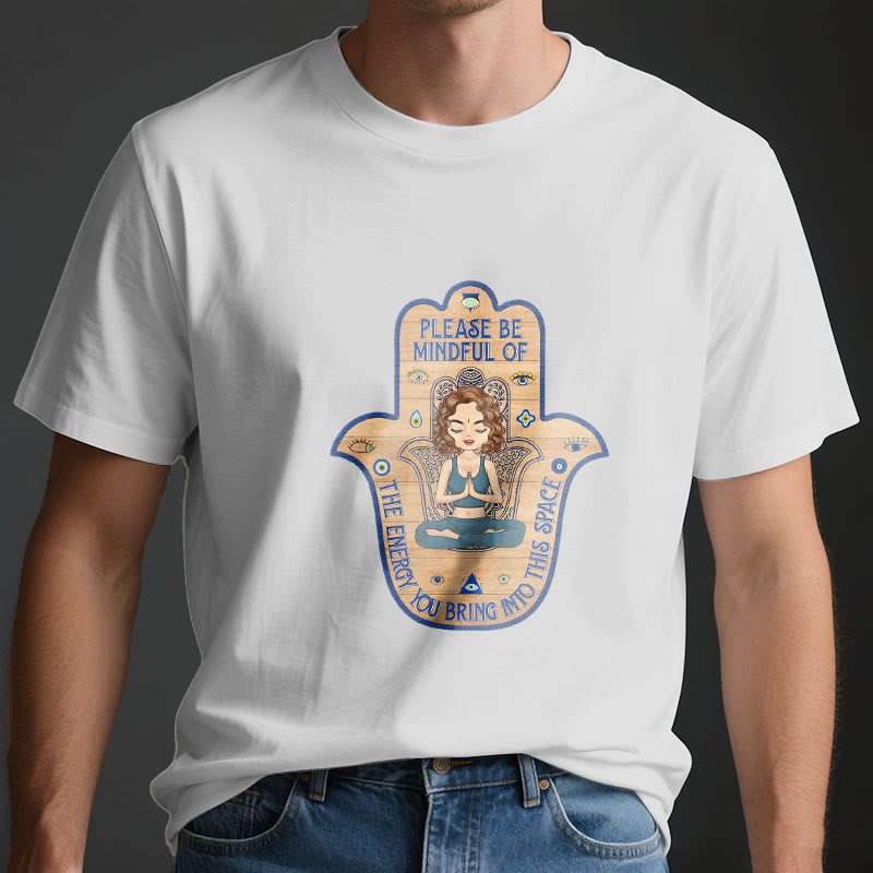 Olivenorma Hamsa Hand Meditation Protection Spiritual T-Shirt - image 3