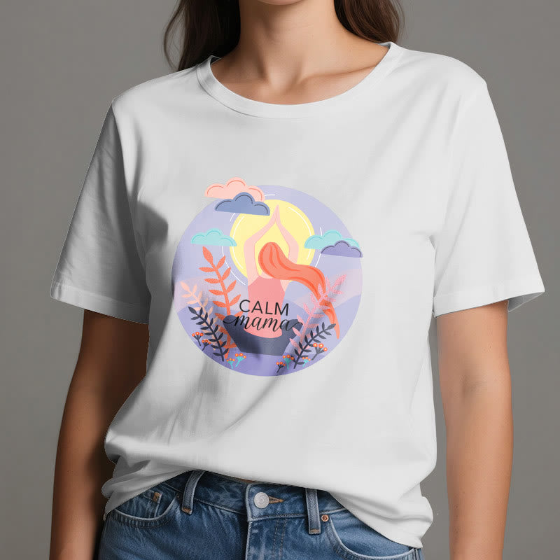 Olivenorma Calm Mama Print Yoga T-Shirt