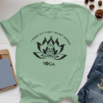 Olivenorma "I Bend So That I Won't Break" Yoga T-Shirt