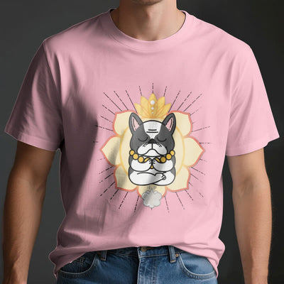 Olivenorma Yoga Meditation French Bulldog Print T-Shirt