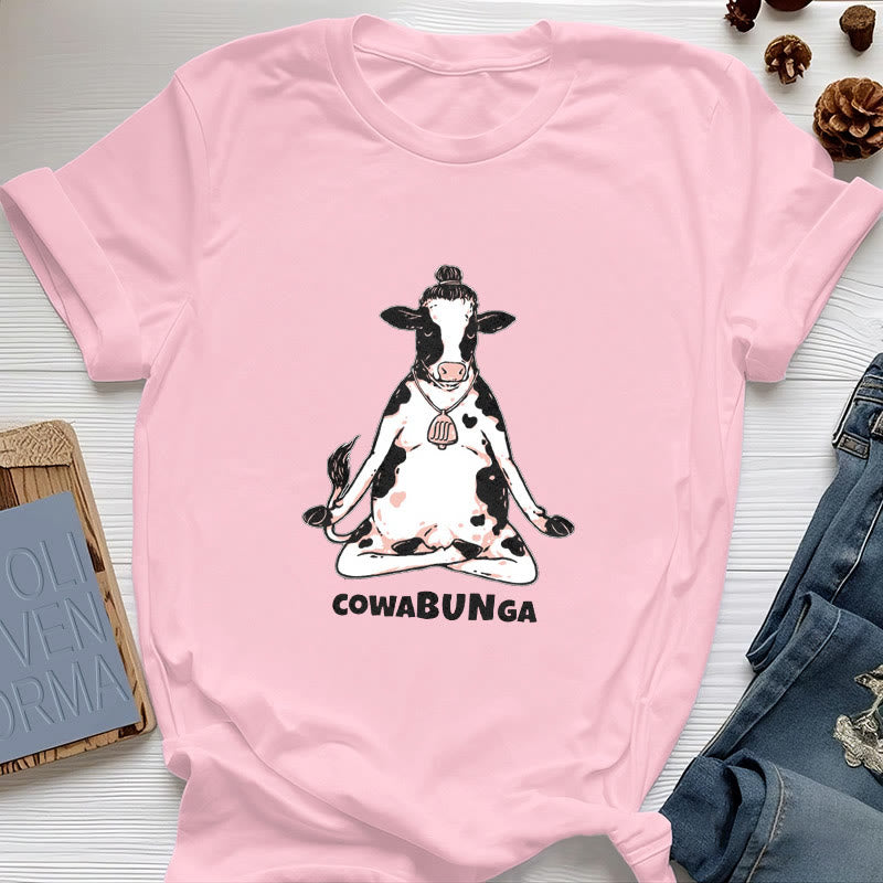 Olivenorma "Cowabunga" Yoga Cow T-Shirt