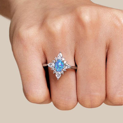 Olivenorma "Uniquely Yours" Radiant Opal Star Ring