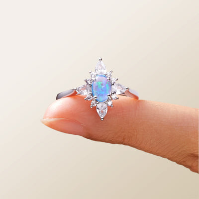 Olivenorma "Uniquely Yours" Radiant Opal Star Ring