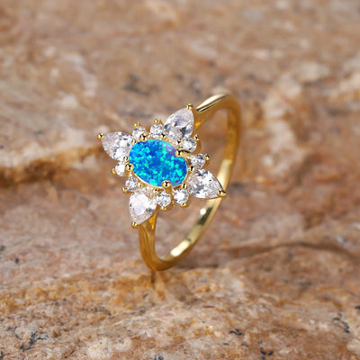 Olivenorma "Uniquely Yours" Radiant Opal Star Ring