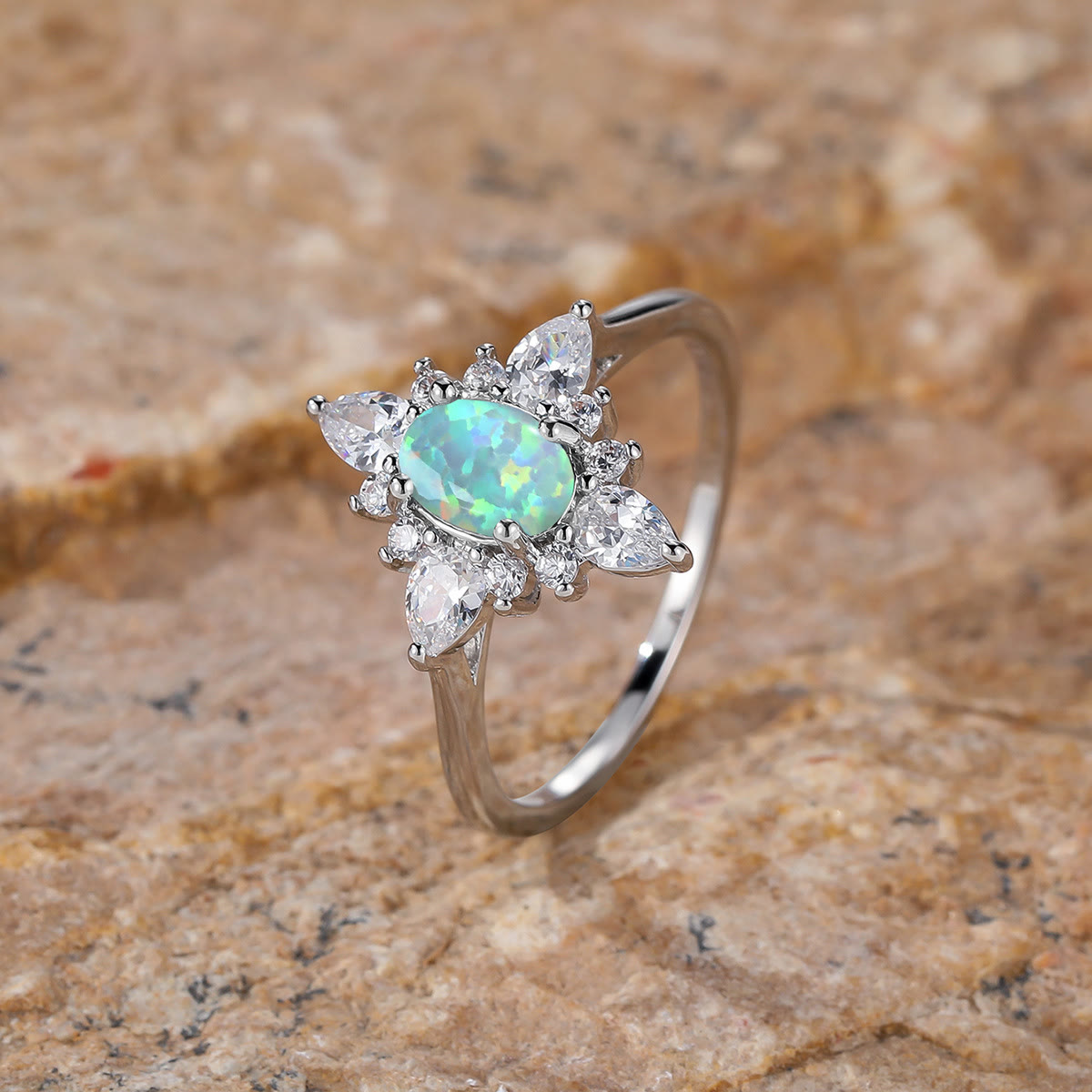 Olivenorma "Uniquely Yours" Radiant Opal Star Ring