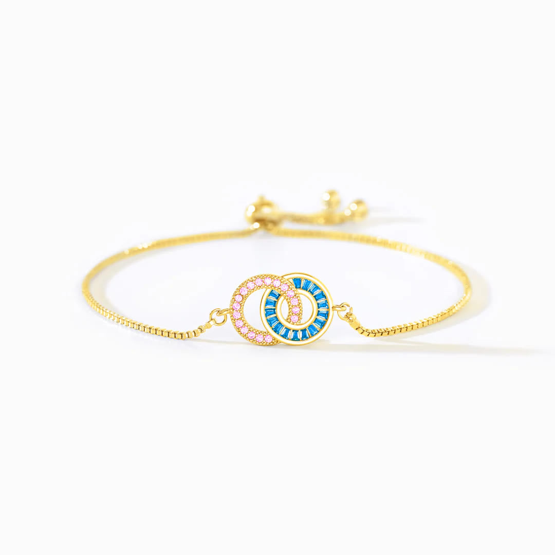 Olivenorma Mother & Daughter Linking Circles Bracelet