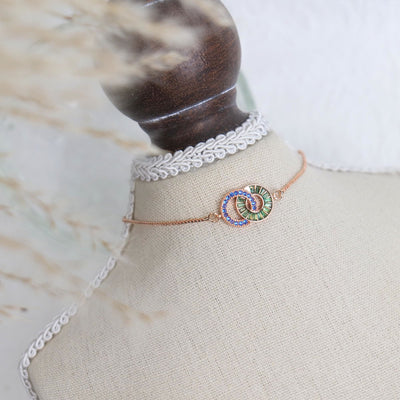 Olivenorma Mother & Daughter Linking Circles Bracelet