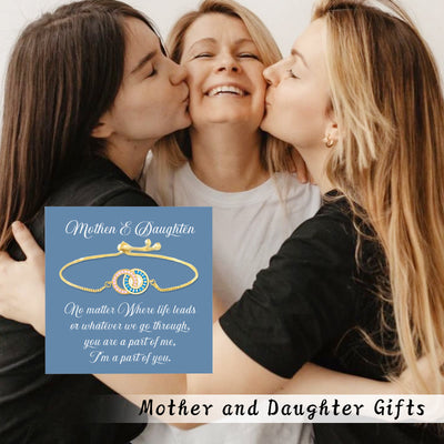 Olivenorma Mother & Daughter Linking Circles Bracelet