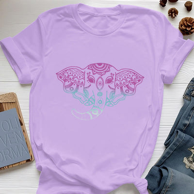 Olivenorma Mystic Elephant Mandala Cotton T-Shirt