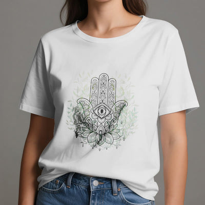 Olivenorma Hand of Fatima Hamsa Yoga Meditation T-Shirt