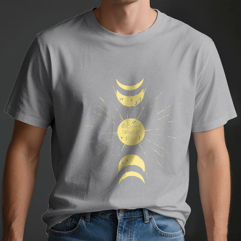 Olivenorma Moon Phases Yoga Cotton T-Shirt