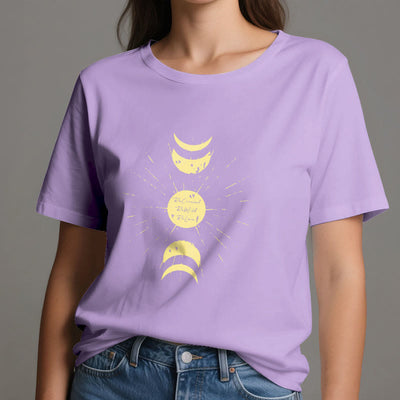 Olivenorma Moon Phases Yoga Cotton T-Shirt