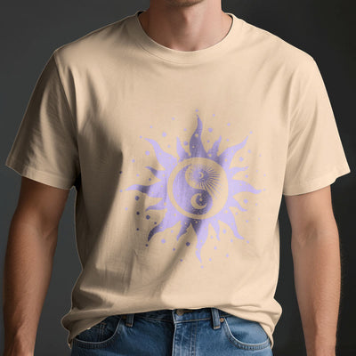 Olivenorma Yin Yang Moon Sun Cotton Comfor T-Shirt