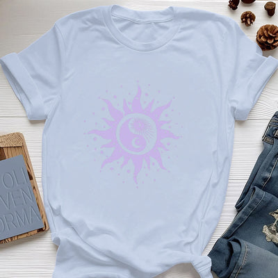 Olivenorma Yin Yang Moon Sun Cotton Comfor T-Shirt