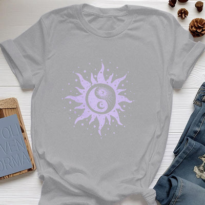 Olivenorma Yin Yang Moon Sun Cotton Comfor T-Shirt