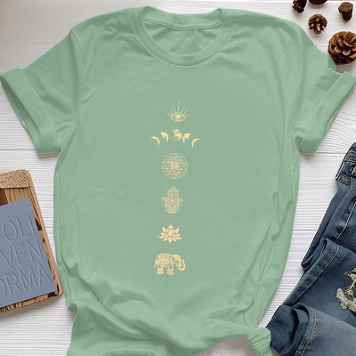 Olivenorma Chakras Spiritual Lotus Yoga T-Shirt