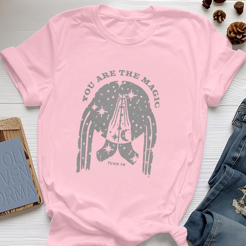 Olivenorma "Tune in You Are The Mageic" Yoga Boxy T-Shirt