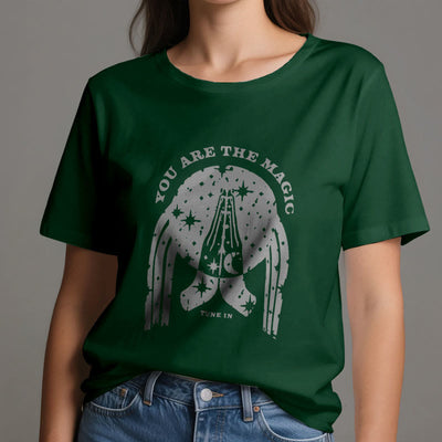 Olivenorma "Tune in You Are The Mageic" Yoga Boxy T-Shirt