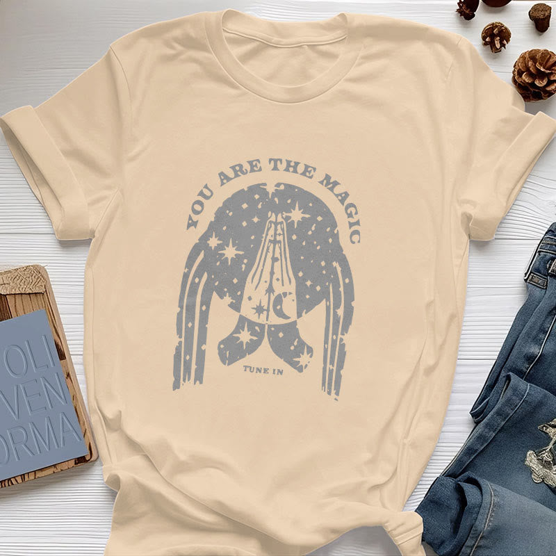 Olivenorma "Tune in You Are The Mageic" Yoga Boxy T-Shirt