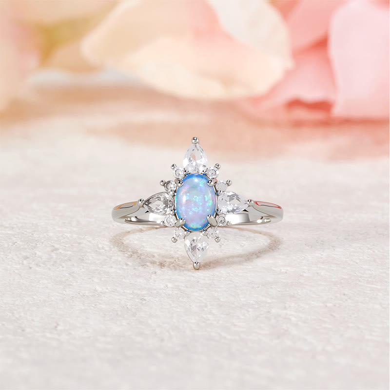 Olivenorma "Uniquely Yours" Radiant Opal Star Ring