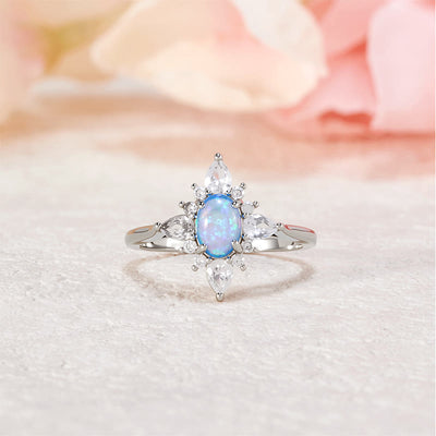 Olivenorma "Uniquely Yours" Radiant Opal Star Ring