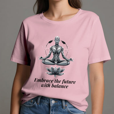Olivenorma "EMBRACE THE FUTURE WITH BALANCE" Lotus Spiritual T-Shirt - image 15