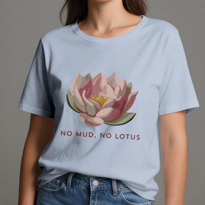 Olivenorma "NO MUD, NO LOTUS" Cotton Yoga Tee T-Shirt - image 13
