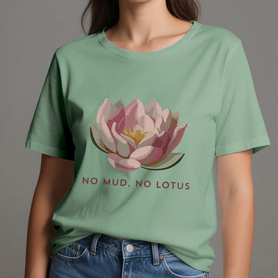 Olivenorma "NO MUD, NO LOTUS" Cotton Yoga Tee T-Shirt - image 19